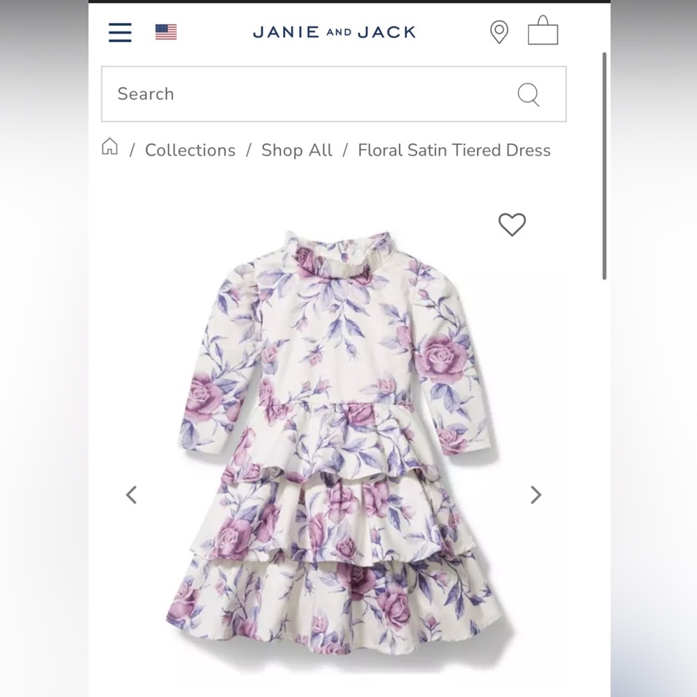 Janie and Jack Floral Ruffle Dress